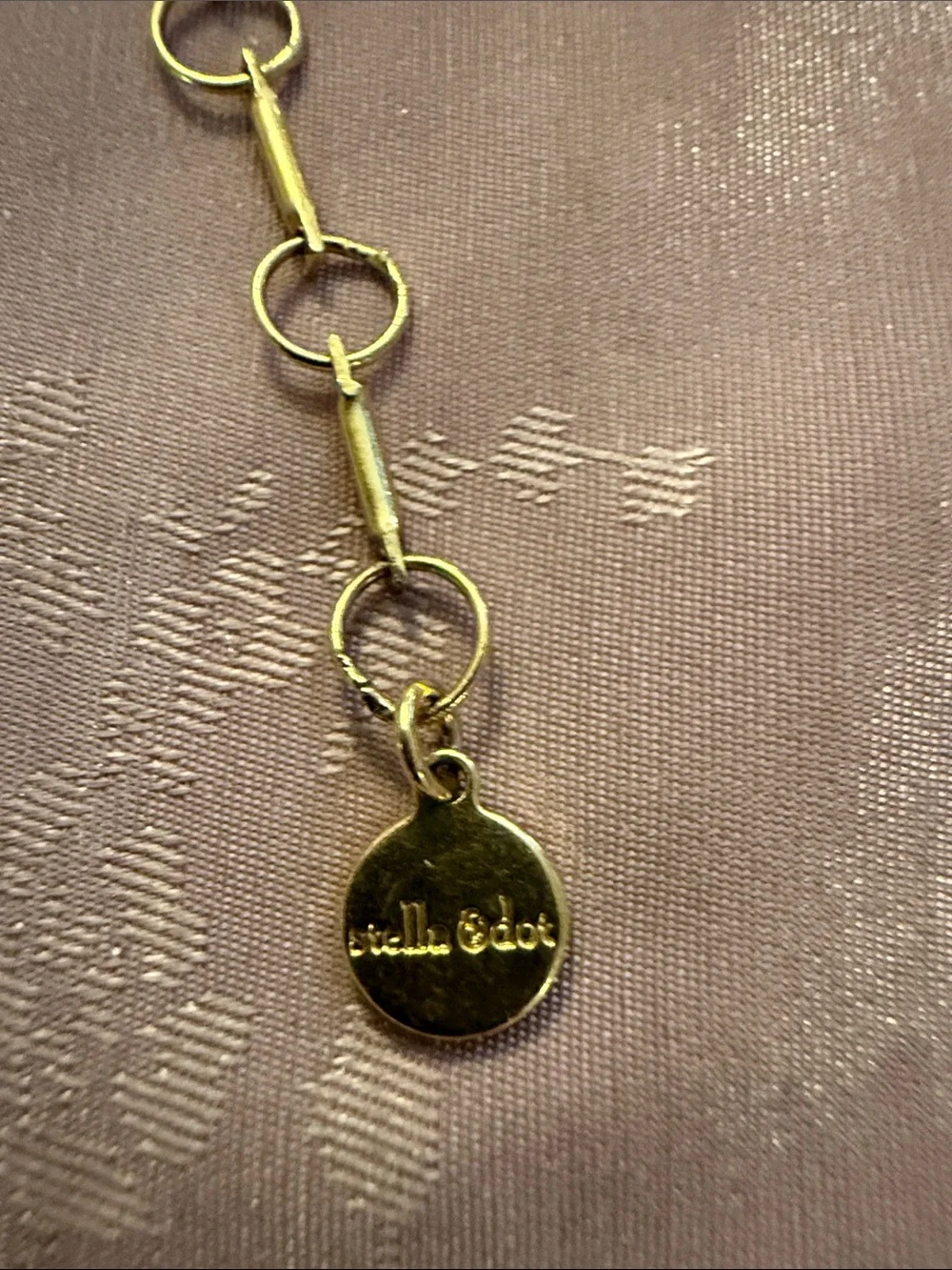 Polished Gold Bar Pendant Necklace by Bell and dot - Picture 3 of 4